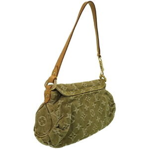Louis Vuitton Pleaty Bag Denim Semi Monogram Shoulder